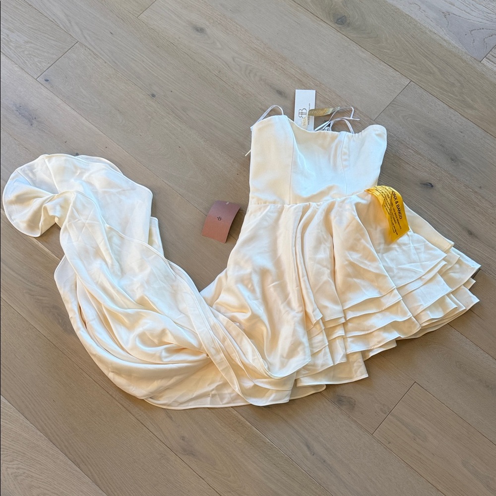 Bronx and Banco Elegant Cream Wedding Dress